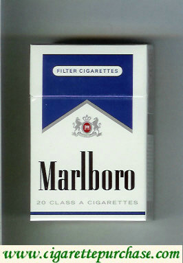 Marlboro white and blue cigarettes hard box